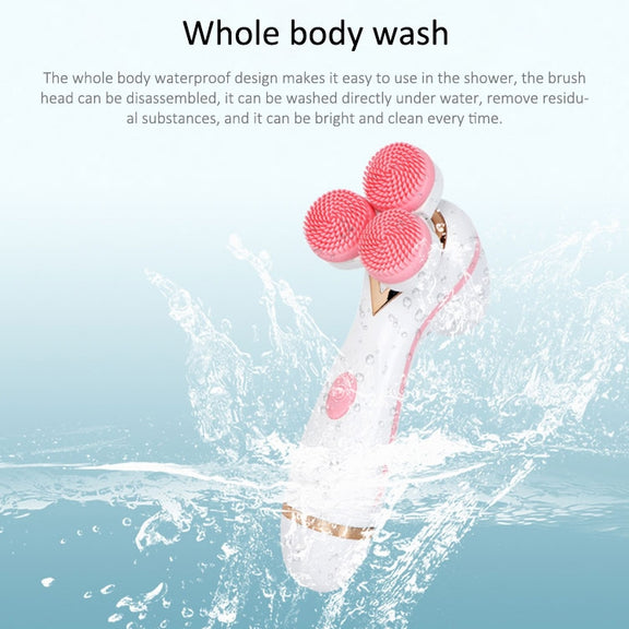 CNaier AE-878 USB Charging Silicone Face Skin Care Electric Facial Cleanser (Blue)