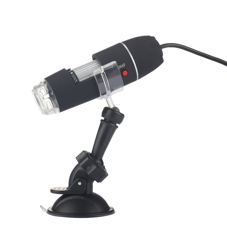 1600X Magnifier HD 0.3MP Image Sensor 2 in 1 USB Digital Microscope with 8 LED & Professional Stand