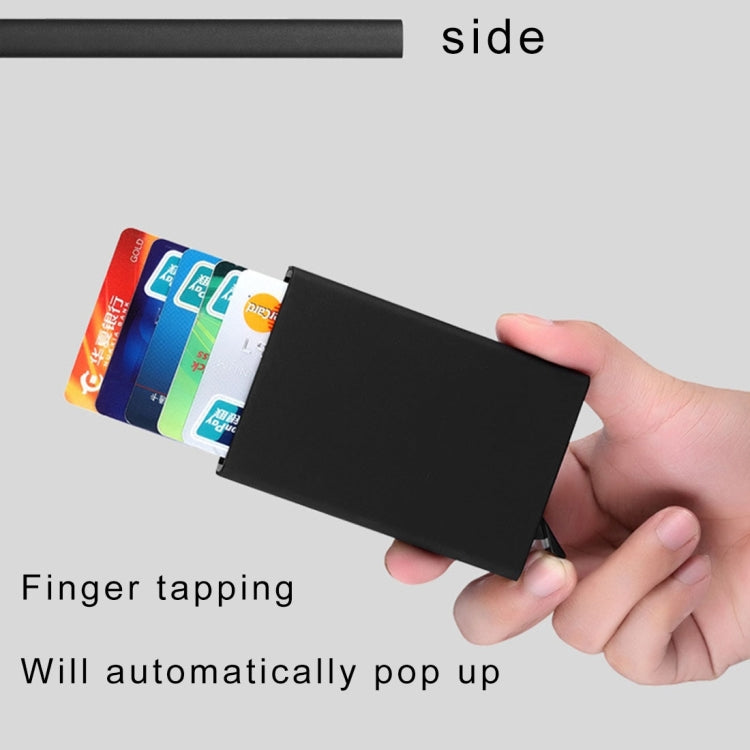 Antimagnetic Stainless Steel PU Business Card Holder Credit Card Case, Size: 10*6.2*0.8cm(Grey)