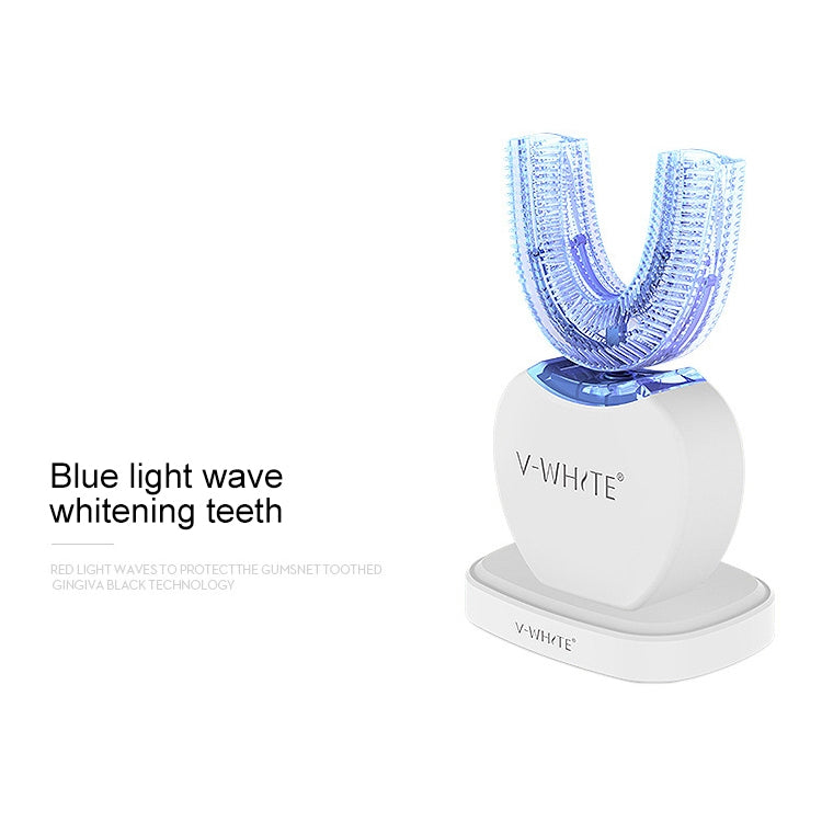 Vwhite 3 Cleaning Modes Silicone Electric Automatic Beauty Tooth Instrument(White)
