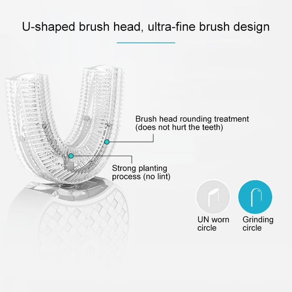 Vwhite 3 Cleaning Modes Silicone Electric Automatic Beauty Tooth Instrument(White)