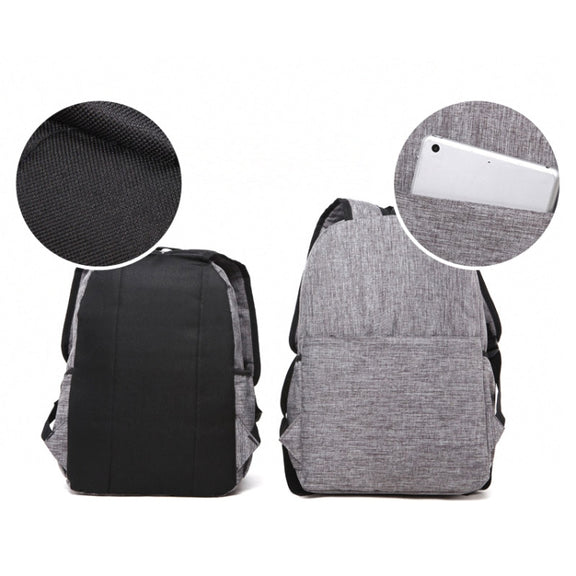 Universal Multi-Function Canvas Laptop Computer Shoulders Bag Leisurely Backpack Students Bag, Big Size: 42x29x13cm, For 15.6 inch and Below Macbook, Samsung, Lenovo, Sony, DELL Alienware, CHUWI, ASUS, HP(Black)