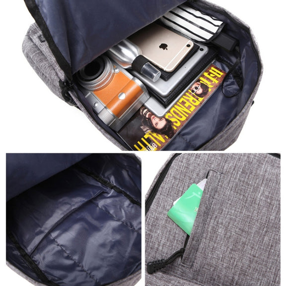 Universal Multi-Function Canvas Laptop Computer Shoulders Bag Leisurely Backpack Students Bag, Big Size: 42x29x13cm, For 15.6 inch and Below Macbook, Samsung, Lenovo, Sony, DELL Alienware, CHUWI, ASUS, HP(Black)