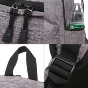 Universal Multi-Function Canvas Laptop Computer Shoulders Bag Leisurely Backpack Students Bag, Big Size: 42x29x13cm, For 15.6 inch and Below Macbook, Samsung, Lenovo, Sony, DELL Alienware, CHUWI, ASUS, HP(Black)