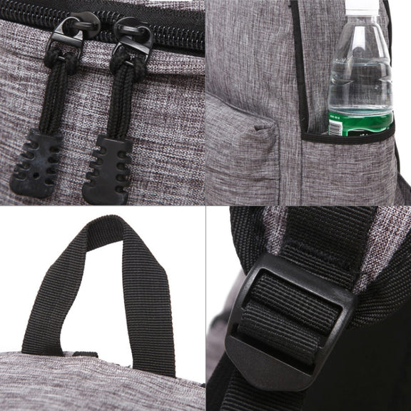 Universal Multi-Function Canvas Laptop Computer Shoulders Bag Leisurely Backpack Students Bag, Big Size: 42x29x13cm, For 15.6 inch and Below Macbook, Samsung, Lenovo, Sony, DELL Alienware, CHUWI, ASUS, HP(Black)
