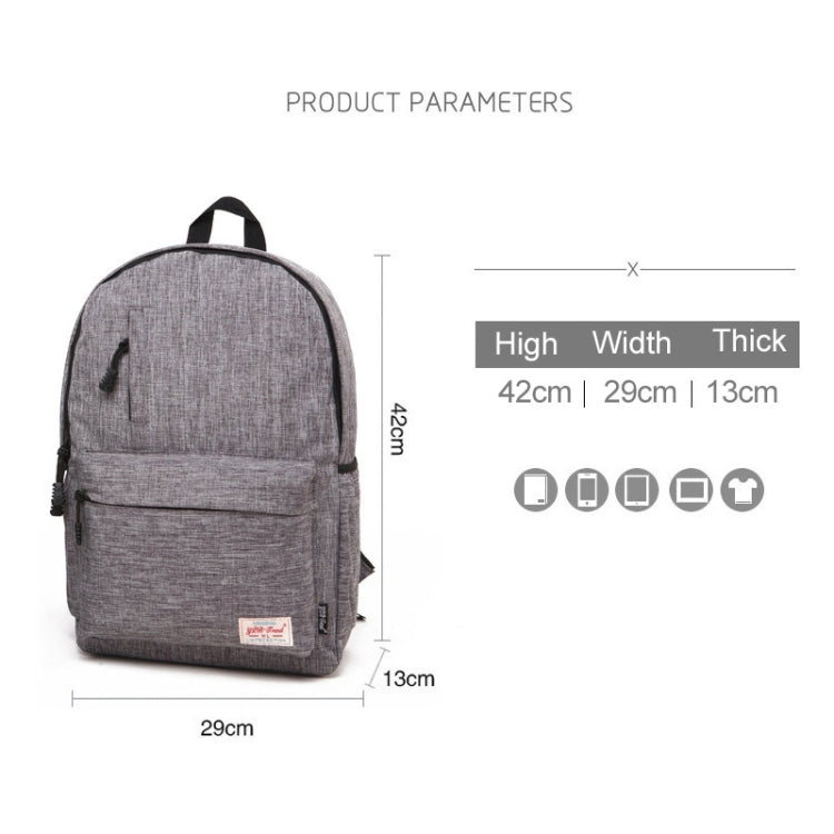 Universal Multi-Function Canvas Laptop Computer Shoulders Bag Leisurely Backpack Students Bag, Big Size: 42x29x13cm, For 15.6 inch and Below Macbook, Samsung, Lenovo, Sony, DELL Alienware, CHUWI, ASUS, HP(Black)