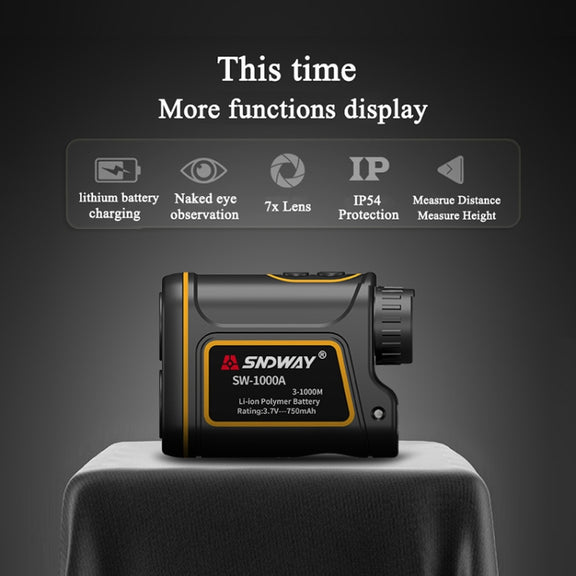 SNDWAY SW1000A Handheld Outdoor Water-resistant Telescope Range Finder Distance Measurer, 1000m