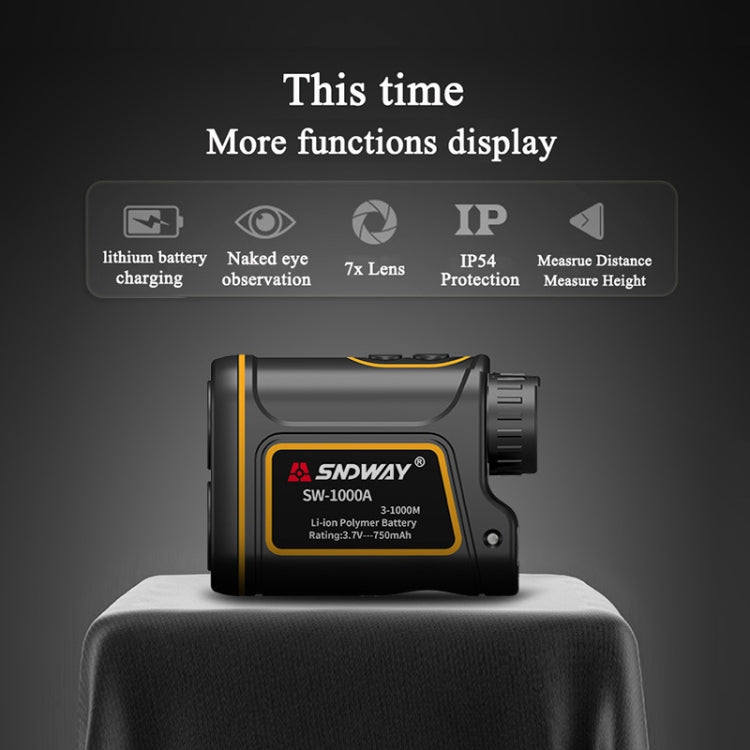 SNDWAY SW1000A Handheld Outdoor Water-resistant Telescope Range Finder Distance Measurer, 1000m