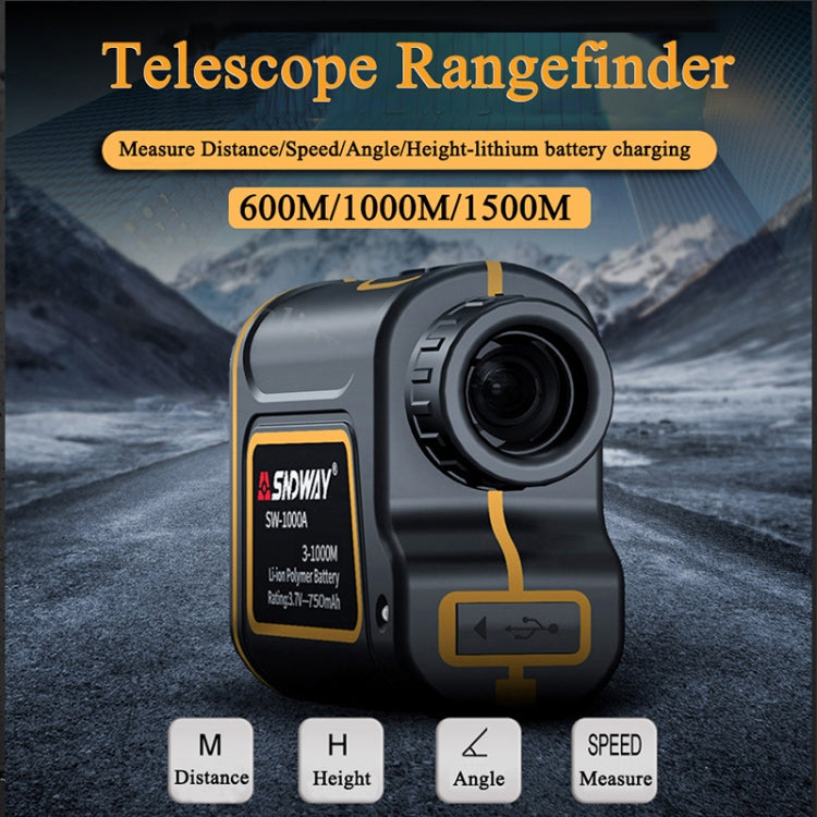 SNDWAY SW1000A Handheld Outdoor Water-resistant Telescope Range Finder Distance Measurer, 1000m