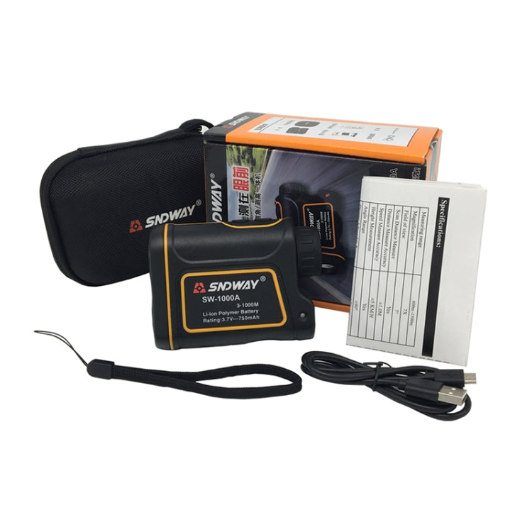 SNDWAY SW1000A Handheld Outdoor Water-resistant Telescope Range Finder Distance Measurer, 1000m