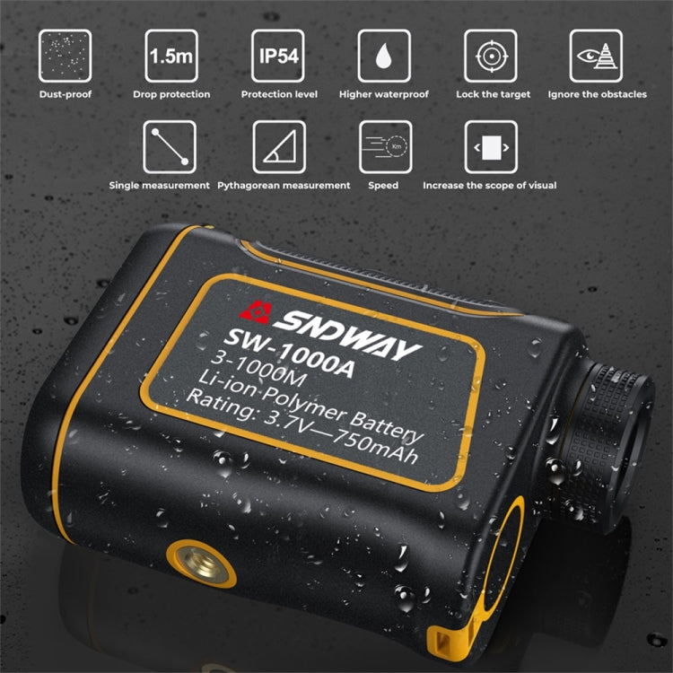 SNDWAY SW1500A Handheld Outdoor Water-resistant Telescope Range Finder Distance Measurer, 1500m