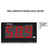 SNDWAY SW526A Wall-mounted DB Sound Level Meter Noise Tester with Large Screen 18-inch Display