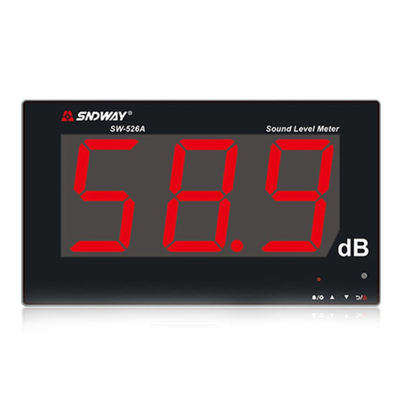 SNDWAY SW526A Wall-mounted DB Sound Level Meter Noise Tester with Large Screen 18-inch Display