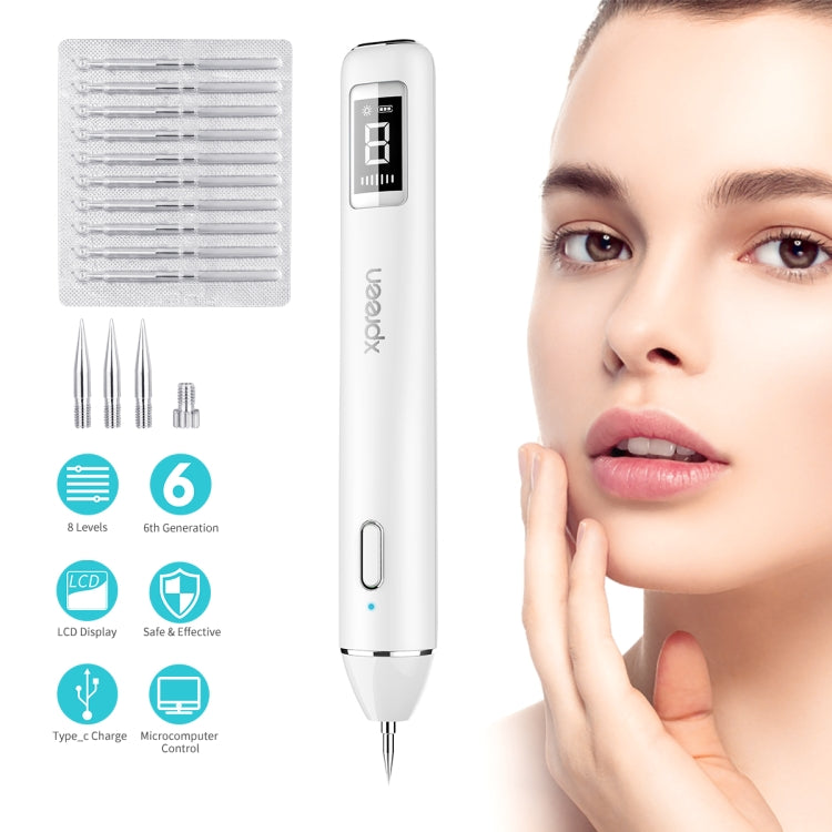 Xpreen XPRE061 Professional Dark Spot Remover Freckle Tattoo Chargeable Wart Mole Remover, with LED Screen and Spotlight(Tarnish)
