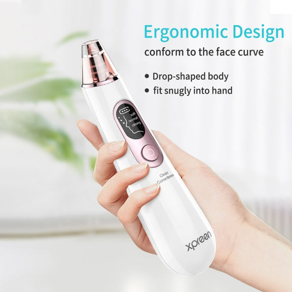 Xpreen Rechargeable Pore Cleanser Home Facial Beauty Device with LED Screen & 4 Probes