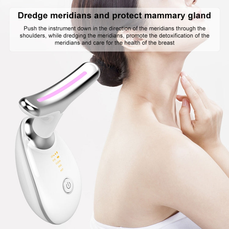 LED Color Light Wrinkle Neck Beauty Instrument (White)