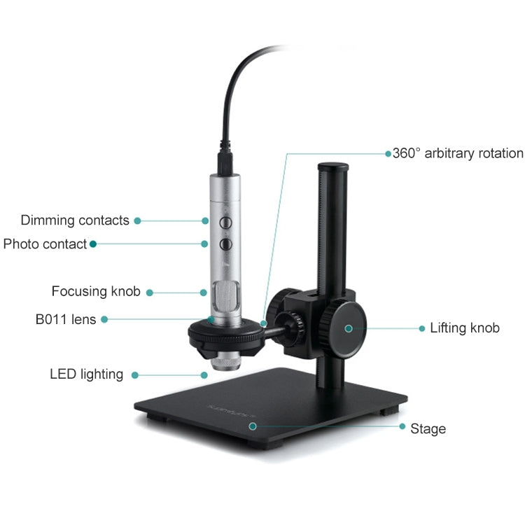 Supereyes B011 HD Digital Electronic Microscope Industrial Mobile Phone Repair Magnifying Glass
