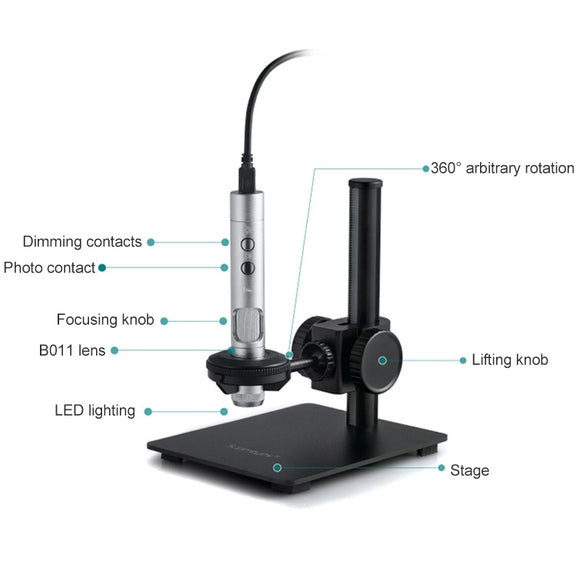 Supereyes B011 HD Digital Electronic Microscope Industrial Mobile Phone Repair Magnifying Glass