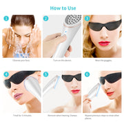 XPREEN XPRE052 Wireless Rechargeable Light Acne Treatment Device Home Acne Clearing Eraser with Blue Light and Red Light(White)