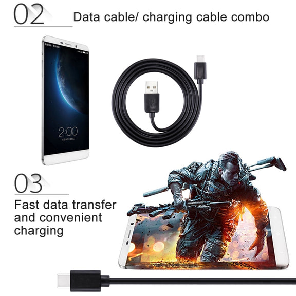 HAWEEL 1m USB-C / Type-C to USB 2.0 Data & Charging Cable(Black)