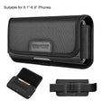 HAWEEL 6.1-6.8 inch Nylon Cloth Phone Belt Clip Horizontal Carrying Pouch with Card Slot (Black) -  by HAWEEL | Online Shopping South Africa | PMC TechLife | Buy Now Pay Later Mobicred