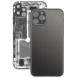 Back Battery Cover Glass Panel for iPhone 11 Pro(Black) - Back Cover by PMC TechLife | Online Shopping South Africa | PMC TechLife