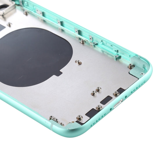 Back Housing Cover with SIM Card Tray & Side keys & Camera Lens for iPhone 11(Green)
