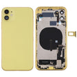 Battery Back Cover Assembly (with Side Keys & Power Button + Volume Button Flex Cable & Wireless Charging Module & Motor & Charging Port & Speaker Ringer Buzzer & Card Tray & Camera Lens Cover) for iPhone 11(Yellow) - Back Cover by PMC TechLife | Online Shopping South Africa | PMC TechLife