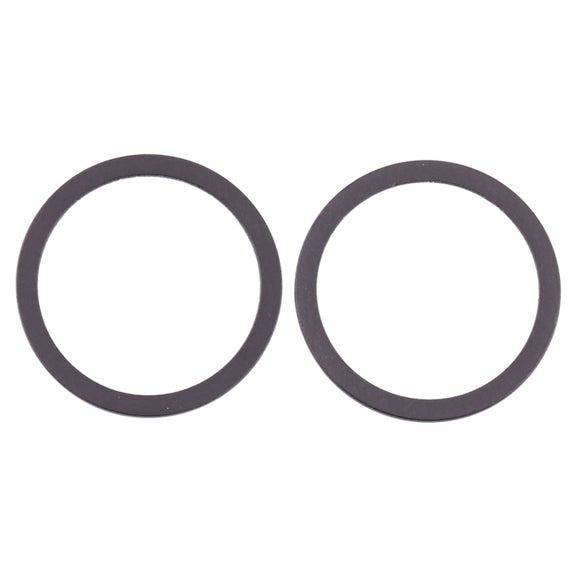 2 PCS Rear Camera Glass Lens Metal Protector Hoop Ring for iPhone 12(Black)
