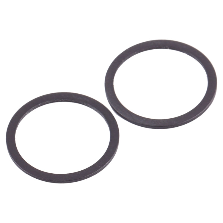 2 PCS Rear Camera Glass Lens Metal Protector Hoop Ring for iPhone 12(Black)