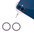 2 PCS Rear Camera Glass Lens Metal Protector Hoop Ring for iPhone 12(Blue) - Camera Series by PMC TechLife | Online Shopping South Africa | PMC TechLife