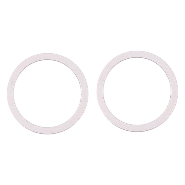 2 PCS Rear Camera Glass Lens Metal Protector Hoop Ring for iPhone 12(White)