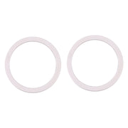 2 PCS Rear Camera Glass Lens Metal Protector Hoop Ring for iPhone 12(White)