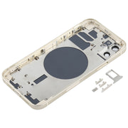 Back Housing Cover with SIM Card Tray & Side  Keys & Camera Lens for iPhone 12(White)