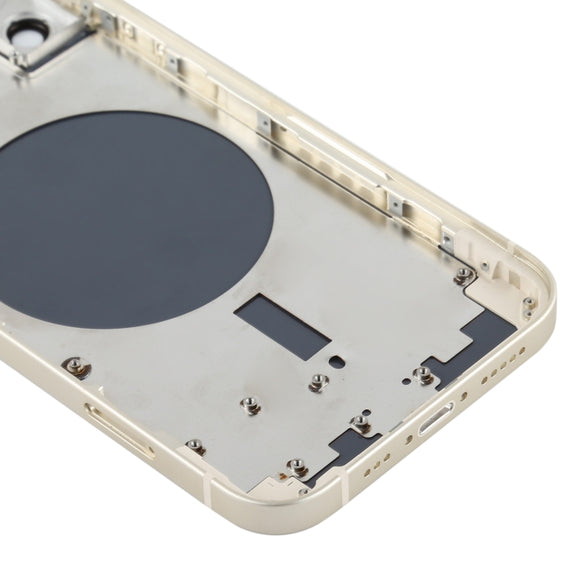 Back Housing Cover with SIM Card Tray & Side  Keys & Camera Lens for iPhone 12(White)