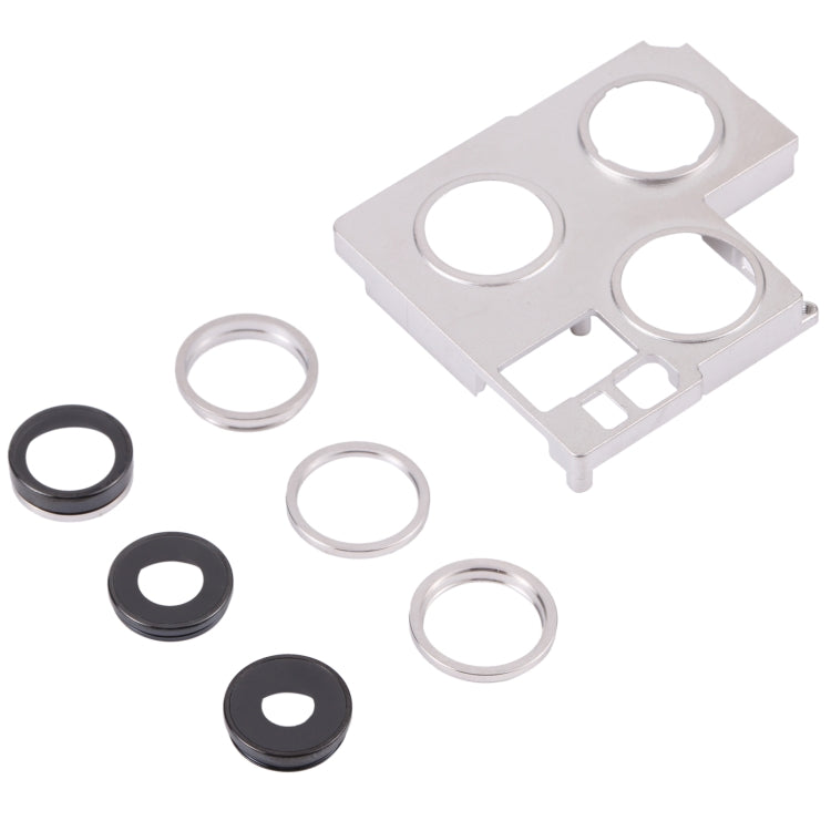 Camera Lens Cover With Retaining Bracket for iPhone 13 Pro Max(Silver)