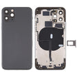 Battery Back Cover (with Side Keys & Card Tray & Power + Volume Flex Cable & Wireless Charging Module) for iPhone 11 Pro Max(Black) - Back Cover by PMC TechLife | Online Shopping South Africa | PMC TechLife