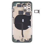 Battery Back Cover (with Side Keys & Card Tray & Power + Volume Flex Cable & Wireless Charging Module) for iPhone 11 Pro Max(Green)