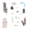 16 in 1 Inner Repair Accessories Part Set for iPhone 12 Mini - Metal Parts by PMC TechLife | Online Shopping South Africa | PMC TechLife