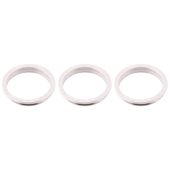 3 PCS Rear Camera Glass Lens Metal Protector Hoop Ring for iPhone 12 Pro Max(Silver)