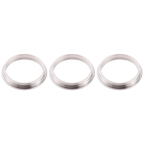 3 PCS Rear Camera Glass Lens Metal Protector Hoop Ring for iPhone 12 Pro Max(Silver)