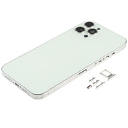 Back Housing Cover with SIM Card Tray & Side keys & Camera Lens for iPhone 12 Pro Max(White)