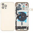 Battery Back Cover Assembly (with Side Keys & Speaker Ringer Buzzer & Motor & Camera Lens & Card Tray & Power Button + Volume Button + Charging Port & Wireless Charging Module) for iPhone 12 Pro Max(Gold) - Back Cover by PMC TechLife | Online Shopping South Africa | PMC TechLife
