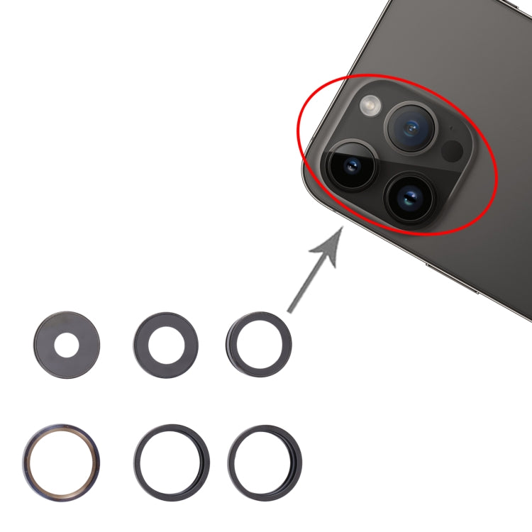 For iPhone 14 Pro Camera Lens Cover(Black)