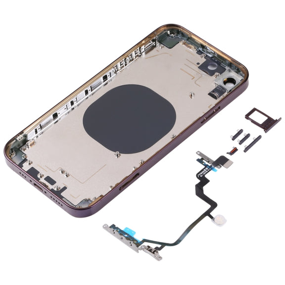 Back Housing Cover with Appearance Imitation of iP14 Pro for iPhone XR(Purple)