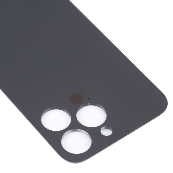 Easy Replacement Big Camera Hole Glass Back Battery Cover for iPhone 14 Pro(Black)