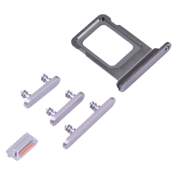 SIM Card Tray + SIM Card Tray + Side Keys for iPhone 14 Pro (Purple)