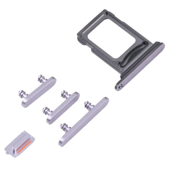 SIM Card Tray + SIM Card Tray + Side Keys for iPhone 14 Pro (Purple)