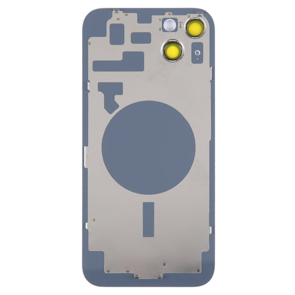 Glass Battery Back Cover with Holder for iPhone 14 Plus(Purple)