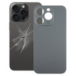 For iPhone 15 Pro Easy Replacement Big Camera Hole Glass Back Battery Cover(Black) -  by PMC TechLife | Online Shopping South Africa | PMC TechLife